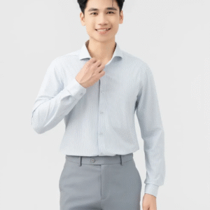 Sơ Mi Tay Dài Nam Knit Kẻ Sọc