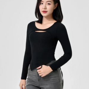 Áo Thu Đông Nữ Vạt Chéo